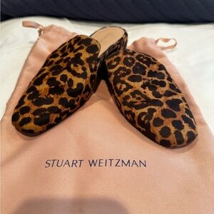 GENTLY USED STUART WEITZMAN LEOPARD MULES SIZE 7